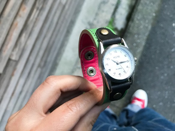 [免運費] 每天都想佩戴的手錶“Stitch Run Watch” 定做 (SRW-GRK-HA) Ⅱ 第1張的照片