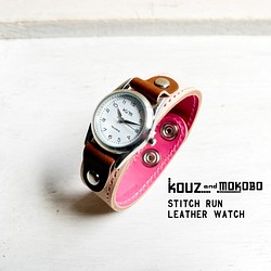 ▲STITCH，今天為我裝飾…♡女士彩色“ Stitch Run手錶”易讀錶盤（SRW-WPB-PS） 第1張的照片