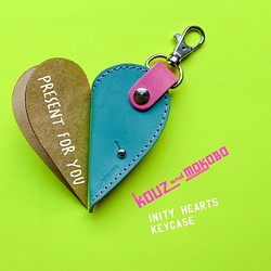 [免運費] 成人心形超薄鑰匙包“Ainity Hearts 超薄鑰匙包”定做 (INK-TP-P) 第1張的照片