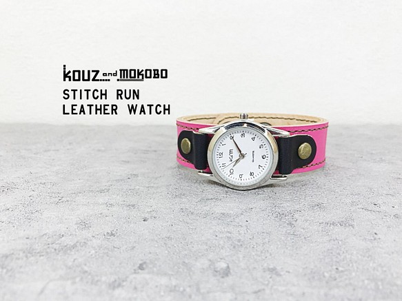 [免運費] 每天都想佩戴的定製手表“Stitch Run Watch”（SRW-PWK-OA） 第1張的照片