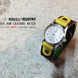 STITCH RUN LEATHER WATCH ⌚ 腕時計 // 受注生産 1枚目の画像