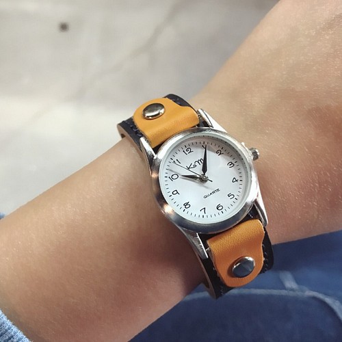 シンプルウォッチ 腕時計 革ベルト ヴィンテージナチュラル TIMEX