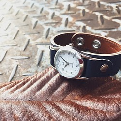 【送料無料】毎日つけていたくなる時計「ステッチラン 腕時計」受注生産（SRW-NBN-KS）Ⅱ 1枚目の画像