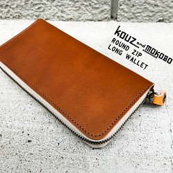 ▲ROUND成人休閒傳統“ Round zip long wallet”智能手機也可以！ （RZW-BNRT-OGC-O）Ⅱ 第1張的照片