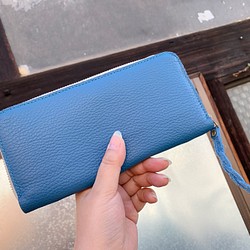 ▲ CLAY 亮海色 綠松石藍“Clay zip wallet” 收納方便（CZW-TWT-T） 第1張的照片