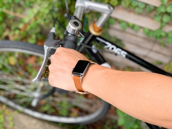 ▲ROUGH醇厚的巧克力色“ Rough Tag Apple Watch錶帶”整齊隨意（RTW-BBB-B） 第1張的照片