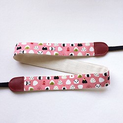 熊貓 貓熊 飯糰 相機背帶- 粉紅 第1張的照片