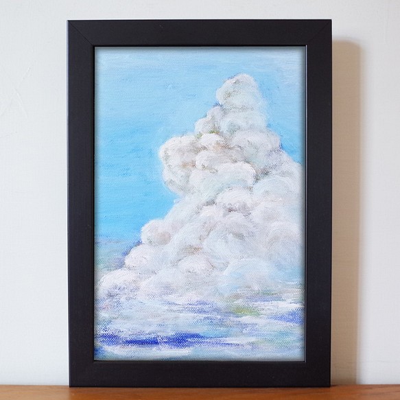積雲 油畫 F1號 含框尺寸約26*19cm 第1張的照片