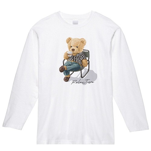 名入れOK【キッズ】クマのロンT 長袖Tシャツ ロングスリーブ 熊
