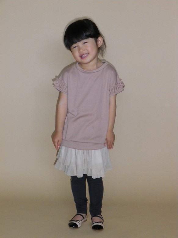 【子供服セット販売】110サイズカットソー、スカート、レギンスセット販売 1枚目の画像