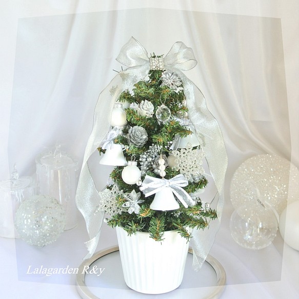 Petit Tree プティツリー ホワイトベル シルバー 白 クリスマス