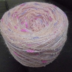 オリジナル毛糸＊2色のドットが可愛いピンク系♫ 1枚目の画像