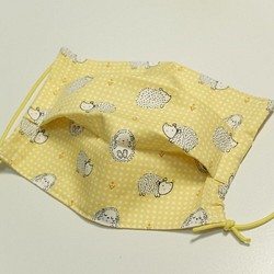 可愛刺蝟―環保布口罩 / 100%純棉透氣 /  中間開口 / 可換濾材 第1張的照片