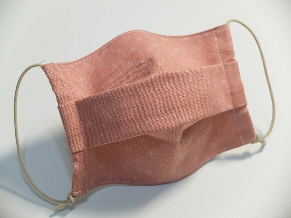 櫻粉紅―環保布口罩/ 日本布 / 100%純棉透氣 / 可換濾材 / 中間開口 第1張的照片