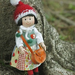 小頭娃尺寸可戴手工編織聖誕限定精靈娃帽 第1張的照片