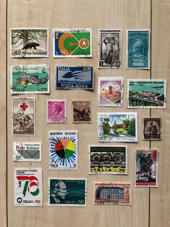 イタリアの古切手 20枚 1枚目の画像