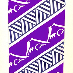 主要染色（注射染色）手巾 特殊的紫色半領也有三島圖案富士山版。即使出汗很多，也很光滑。 第1張的照片