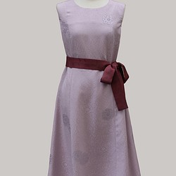 結婚式にも着られるKimonワンピース クラシックライン&バックのセット （着物リメイク）　 1枚目の画像