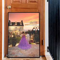 ウェルカムボード　フォトフレーム　写真パネル　A3サイズ　ウェディング　ブライダル　結婚式　額　写真立て 1枚目の画像