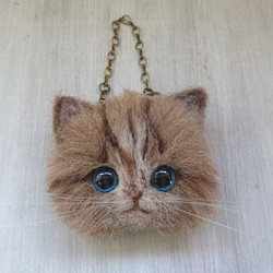 Mofumofu Nyanko胸針＆Bag Charm 2way Wool Felt Cats 第1張的照片