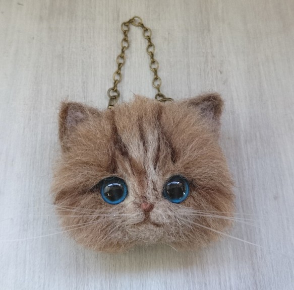 Mofumofu Nyanko胸針＆Bag Charm 2way Wool Felt Cats 第1張的照片