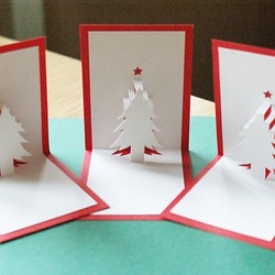 【包郵】迷你聖誕樹三件套（紅色） 第1張的照片