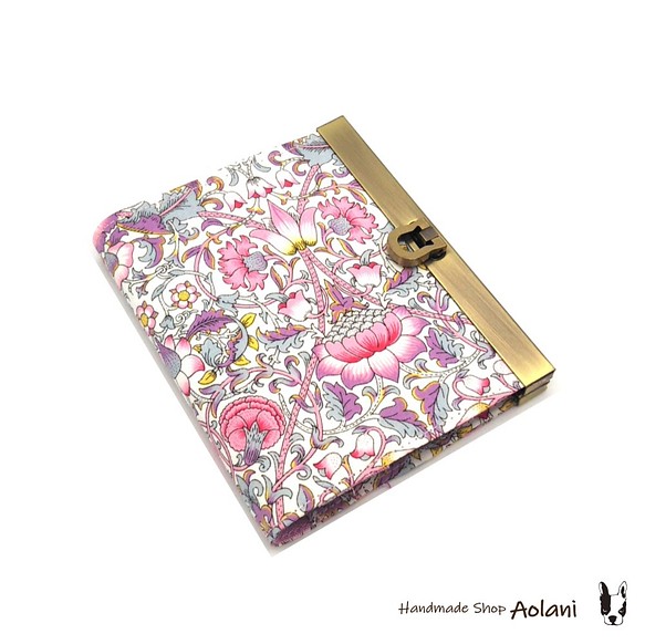 ◇カードリフィル付き☆直線口金の超スリムがま口カードケース◇Lodden・ピンク 1枚目の画像