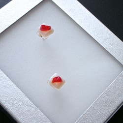ガラス　ピアス　レアチーズケーキ 1枚目の画像