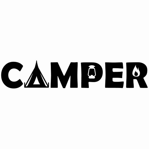 大 カッティングシート Camper イラスト 文字 ステッカー キャンプ用品 シール ステッカー Htd 通販 Creema クリーマ ハンドメイド 手作り クラフト作品の販売サイト