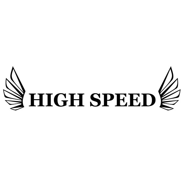 カッティングシート ハイスピード high speed 走り屋 高速 ステッカー 1枚目の画像