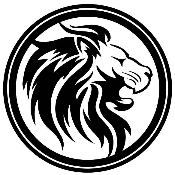 (小) カッティングシート ライオン Lion カー  ステッカー 送料無料 1枚目の画像