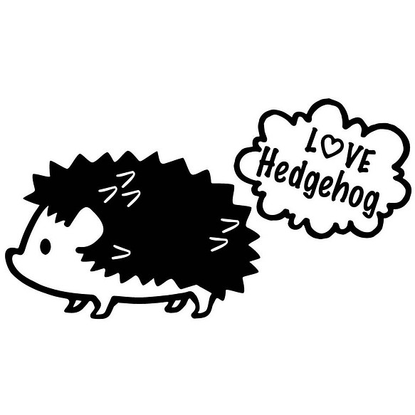 (大) カッティングシート ステッカー ハリネズミ 動物 hedgehog 1枚目の画像