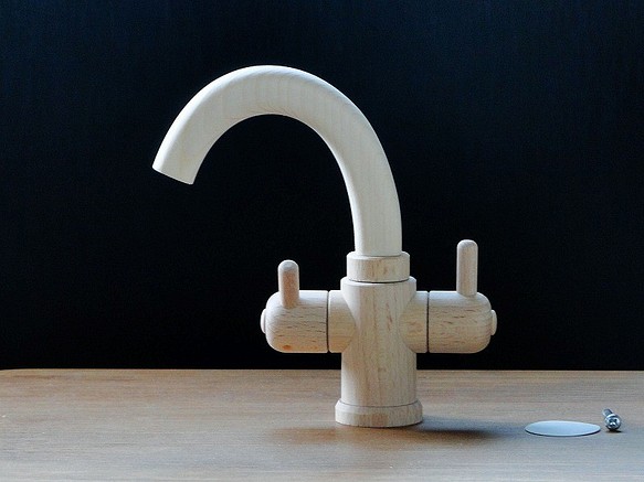 ままごと キッチン パーツ 水栓 立形 ALM-W 1枚目の画像