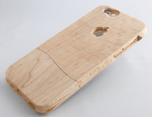 定做！ [iPhone 5 至 13 免費維修保證] iPhone 天然木實木保護殼 第1張的照片