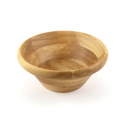 木製凹底沙拉碗II Φ15 x H6.3〞 木碗 湯碗 餐碗 凹底碗 橡膠木 快速出貨 第1張的照片