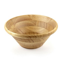 木製凹底沙拉碗II Φ20.4 x H7.5〞 木碗 湯碗 餐碗 凹底碗 橡膠木 快速出貨 第1張的照片