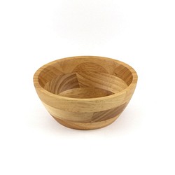 木製沙拉碗III Φ14 x H5.7〞(原木色) 木碗 湯碗 餐碗 平底碗 日式 橡膠木 快速出貨 第1張的照片