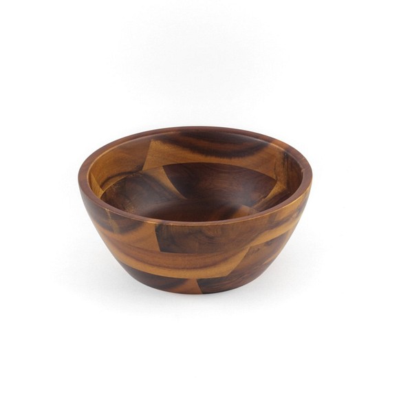 木製沙拉碗III Φ18 x H8〞(深色) 木碗 湯碗 餐碗 平底碗 日式 相思木 快速出貨 第1張的照片