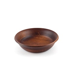 木製淺碗Φ15 x H3.7〞(紅木色) 木碗 湯碗 餐碗 平底碗 日式 橡膠木 快速出貨 第1張的照片