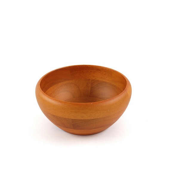 木製沙拉碗IV Φ12.7 x H6〞(橘色) 木碗 湯碗 餐碗 凹底碗 胖碗 橡膠木 快速出貨 第1張的照片