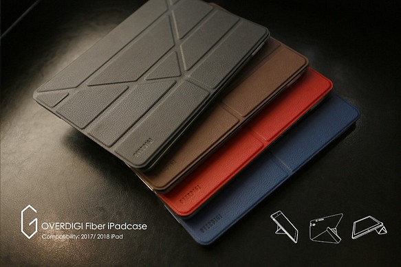 OVERDIGI Fiber iPad 多功能保護套-黑 第1張的照片