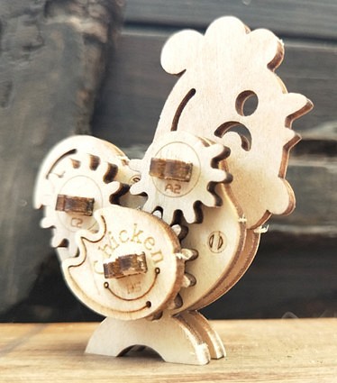 DIY動態木模-雞、木工手作、最佳送禮小物 第1張的照片