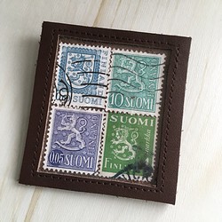 フィンランド切手の革額縁バッジ⑤ 1枚目の画像