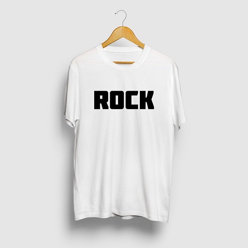 Rock ロック シンプル Bigロゴtシャツ ストリートファッション Tシャツ カットソー Kj 通販 Creema クリーマ ハンドメイド 手作り クラフト作品の販売サイト