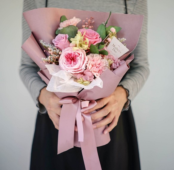 Little Girl莉朵不凋花  母親節韓式花束 粉色款 (特惠價2280) 第1張的照片