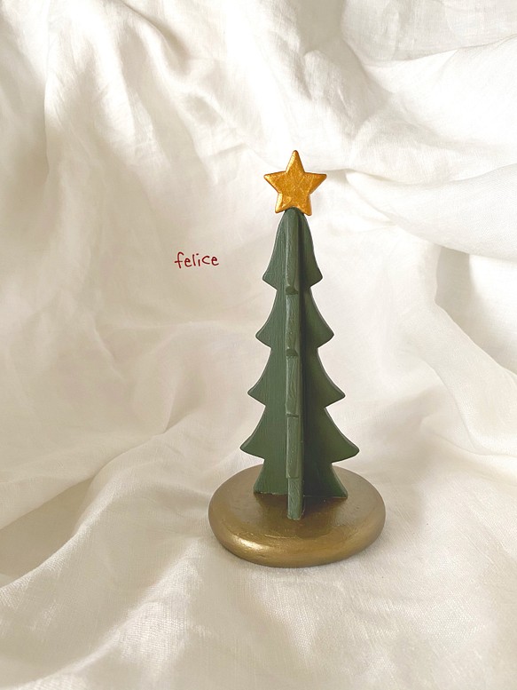 クリスマスオブジェ Albero Di Natale クリスマスツリー 金の星 送料無料 置物 Felice 通販 Creema クリーマ ハンドメイド 手作り クラフト作品の販売サイト