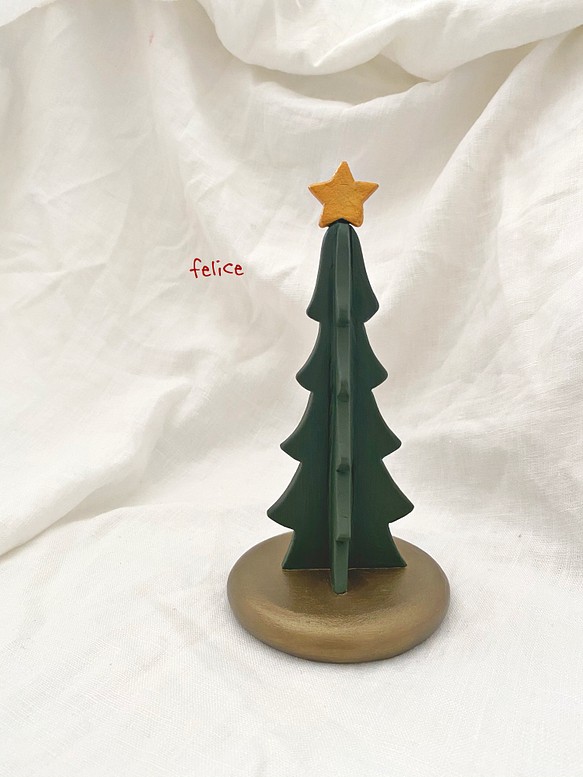 再販‼︎ クリスマスオブジェ・・Albero di Natale クリスマスツリー　金の星・・《送料無料》 1枚目の画像