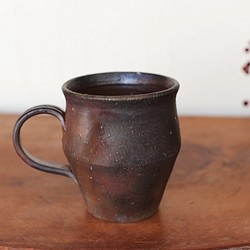 備前焼 コーヒーカップ(野草)　c9-019 1枚目の画像