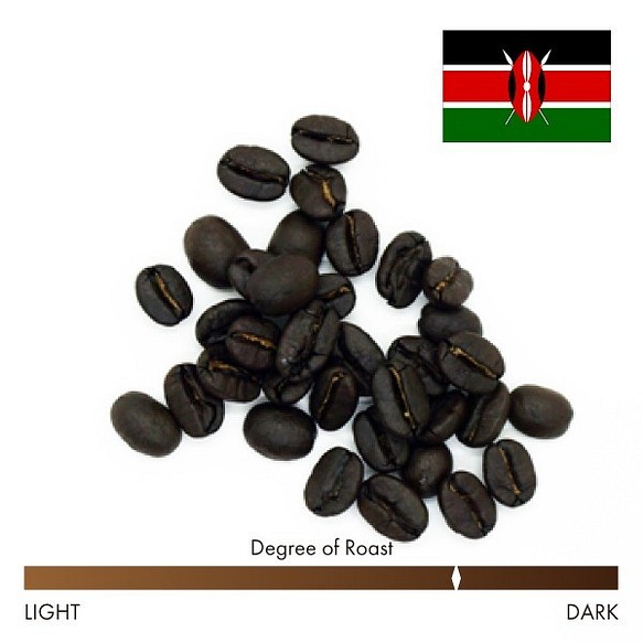 【豆のまま】ケニアAA TOP キリニャガ 中深煎り コーヒー豆 100g 1枚目の画像