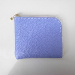 L字ファスナーのお財布（水色） 1枚目の画像